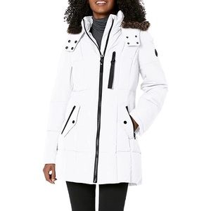 Nautica Women’s Heavyweight Puffer Jacket with Faux Fur Lined Hood